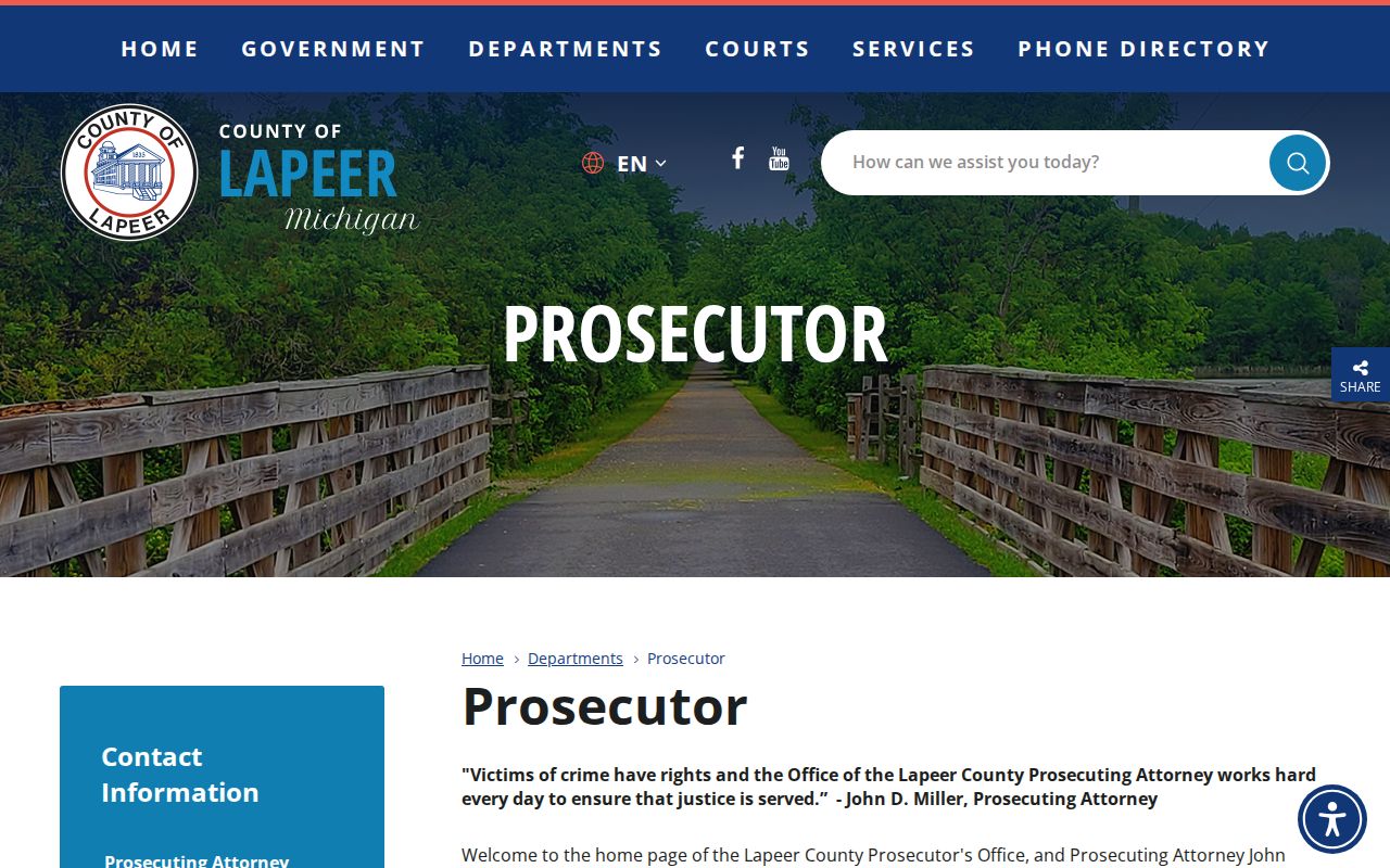 Lapeer County arrest history and prosecutor charge review