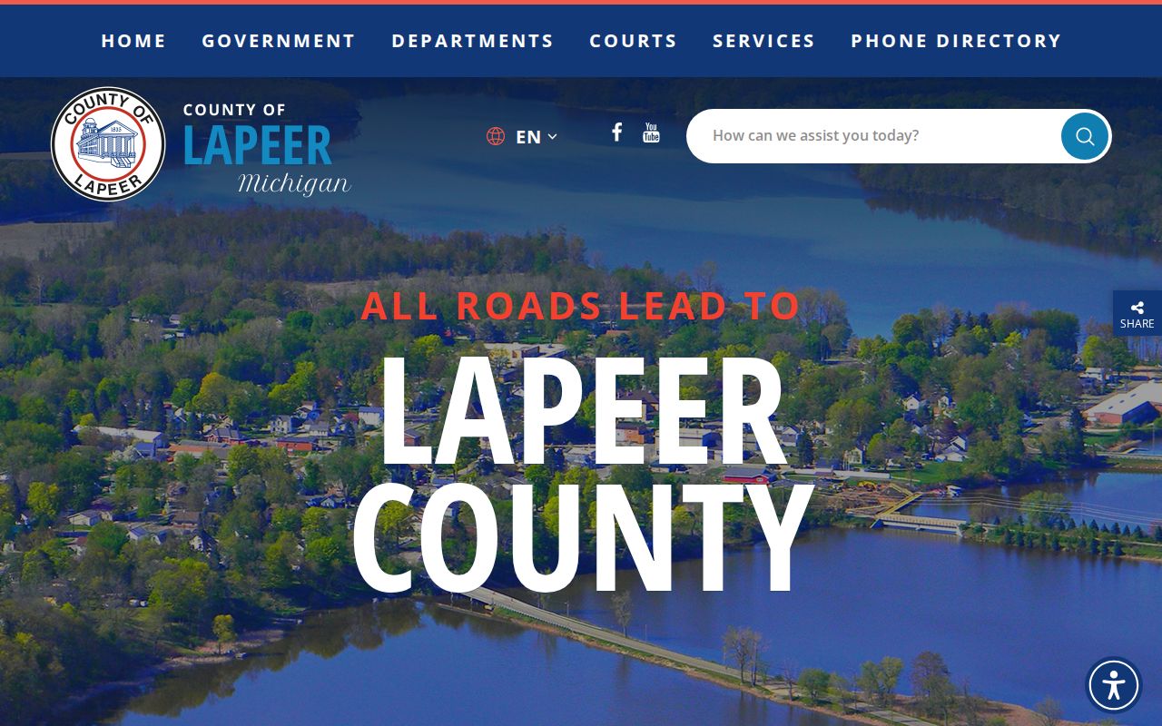 Lapeer County criminal history government department directory