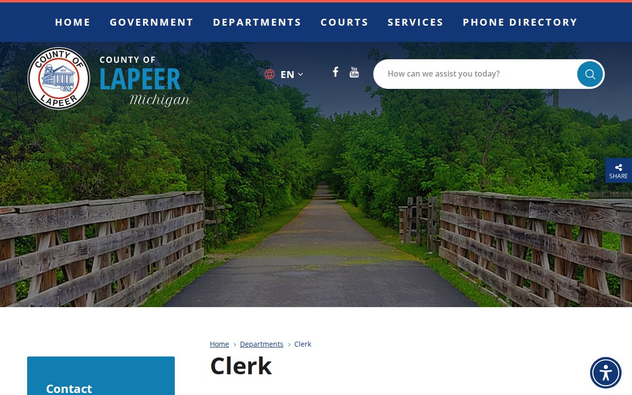 Lapeer County Clerk criminal court record services